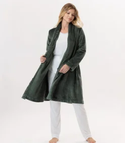 DAMES LE CHAT Flanellen pluche jas ESSENTIEL H55B