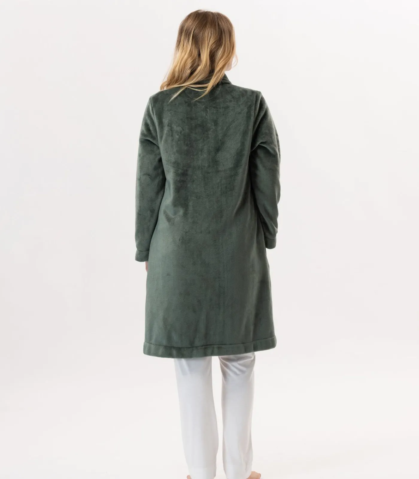 DAMES LE CHAT Flanellen pluche jas ESSENTIEL H55B