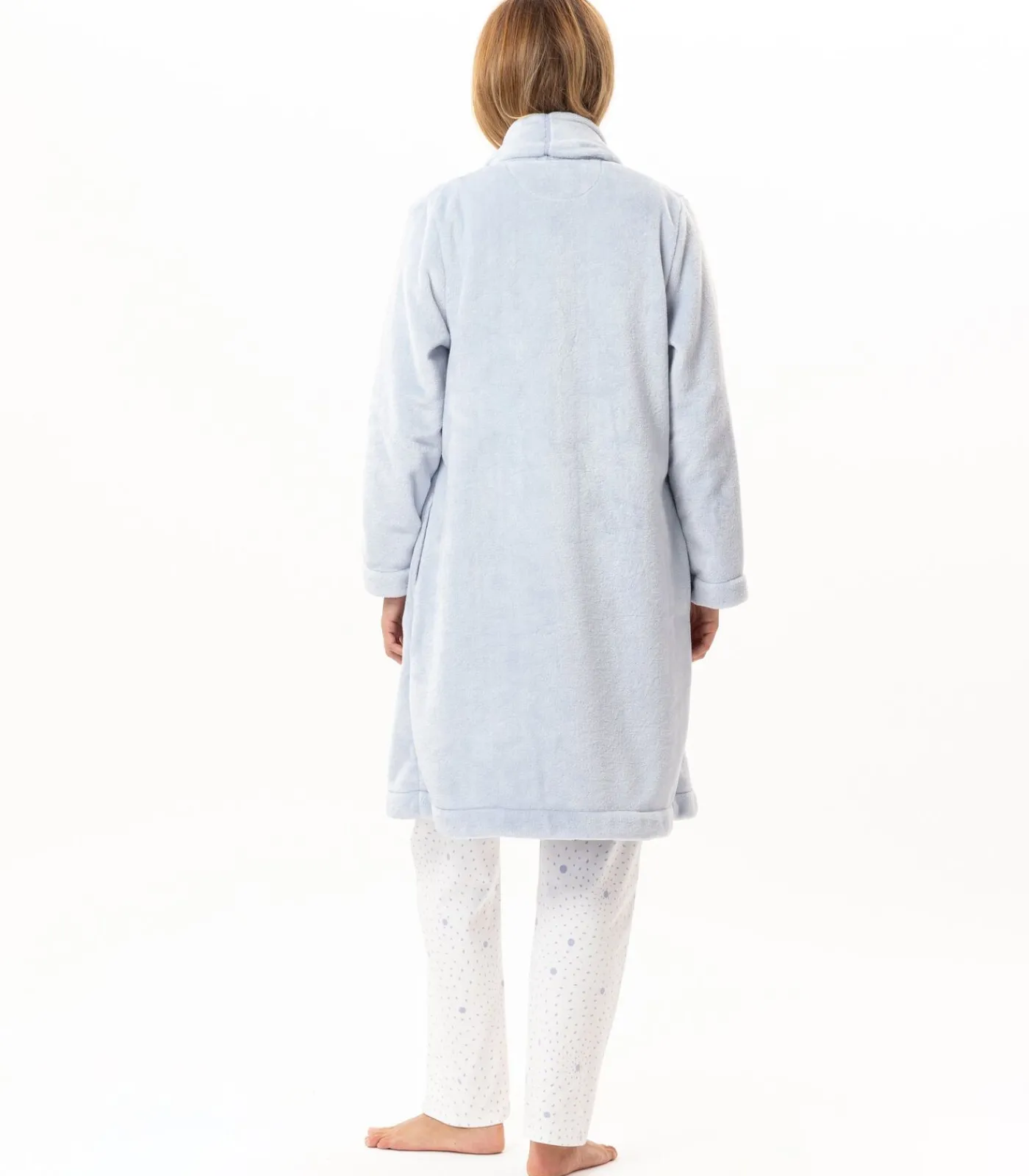 Best Flanellen pluche jas ESSENTIEL H55B DAMES Loungewear