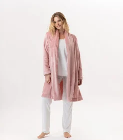 Sale Flanellen pluche jas ESSENTIEL H55B DAMES Loungewear