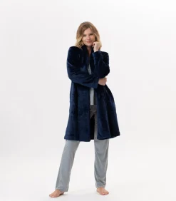 Discount Flanellen pluche jas ESSENTIEL H55B DAMES Loungewear