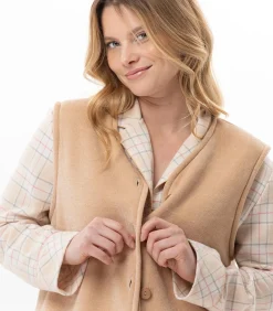 DAMES LE CHAT Flanellen pluche vest MONTAUK 130
