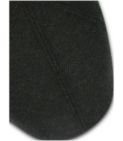 Discount Flat Cap Wool Herringbone Donkergroen Heren Hoeden & Petten