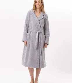 Hot Fleece badjas met overslag ESSENTIEL H65A DAMES Loungewear