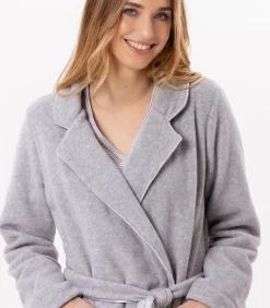 Hot Fleece badjas met overslag ESSENTIEL H65A DAMES Loungewear