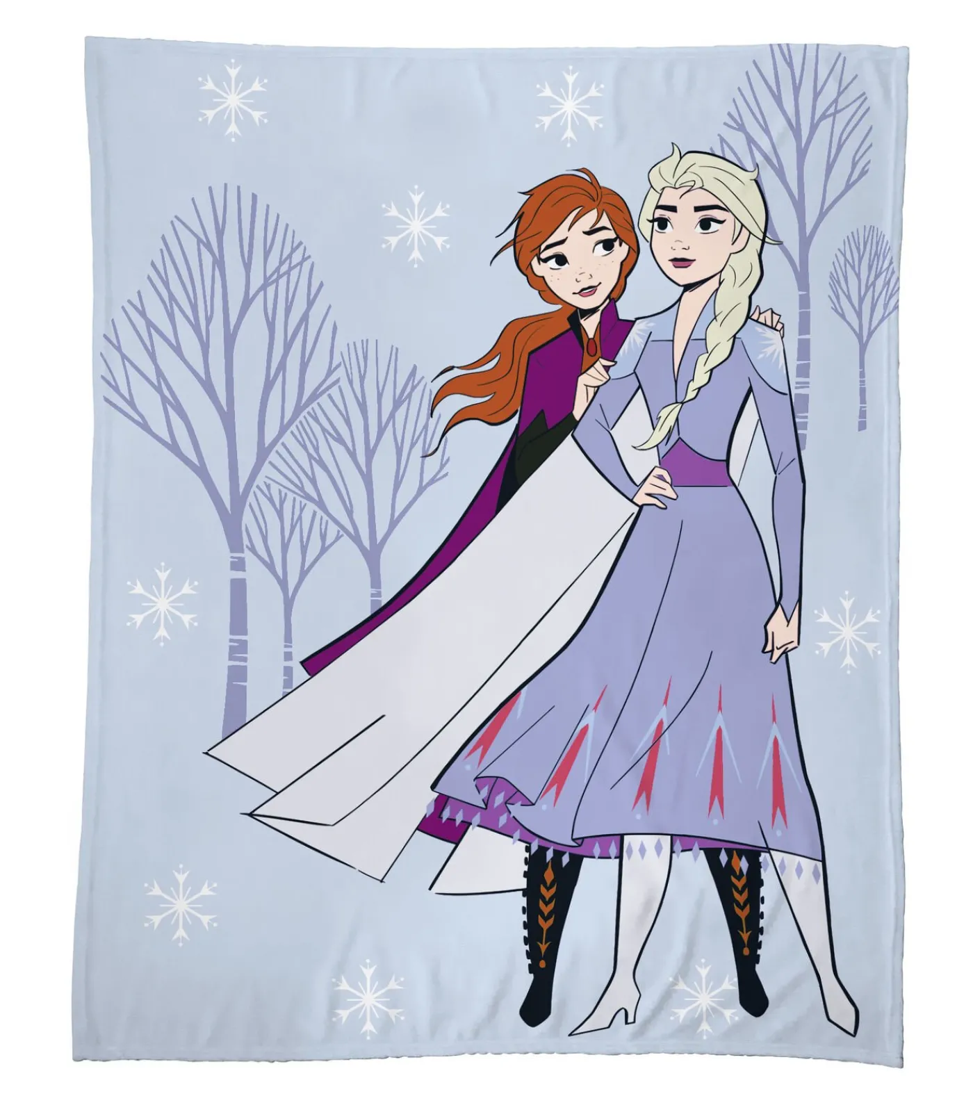 Disney Fleecedeken bedrukt extra zachte 100% polyester, FROZEN 2 SISTERS