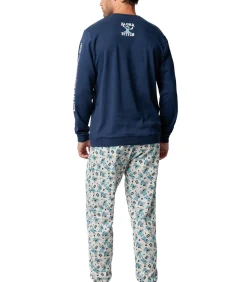 New Fluwelen pyjama broek top lange mouwen Aloha Stitch Heren Pyjama's