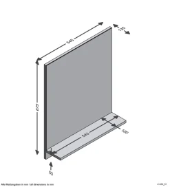 Clearance Wandspiegel met schap 54,5x13,5x67,5 cm artisan eiken Spiegels