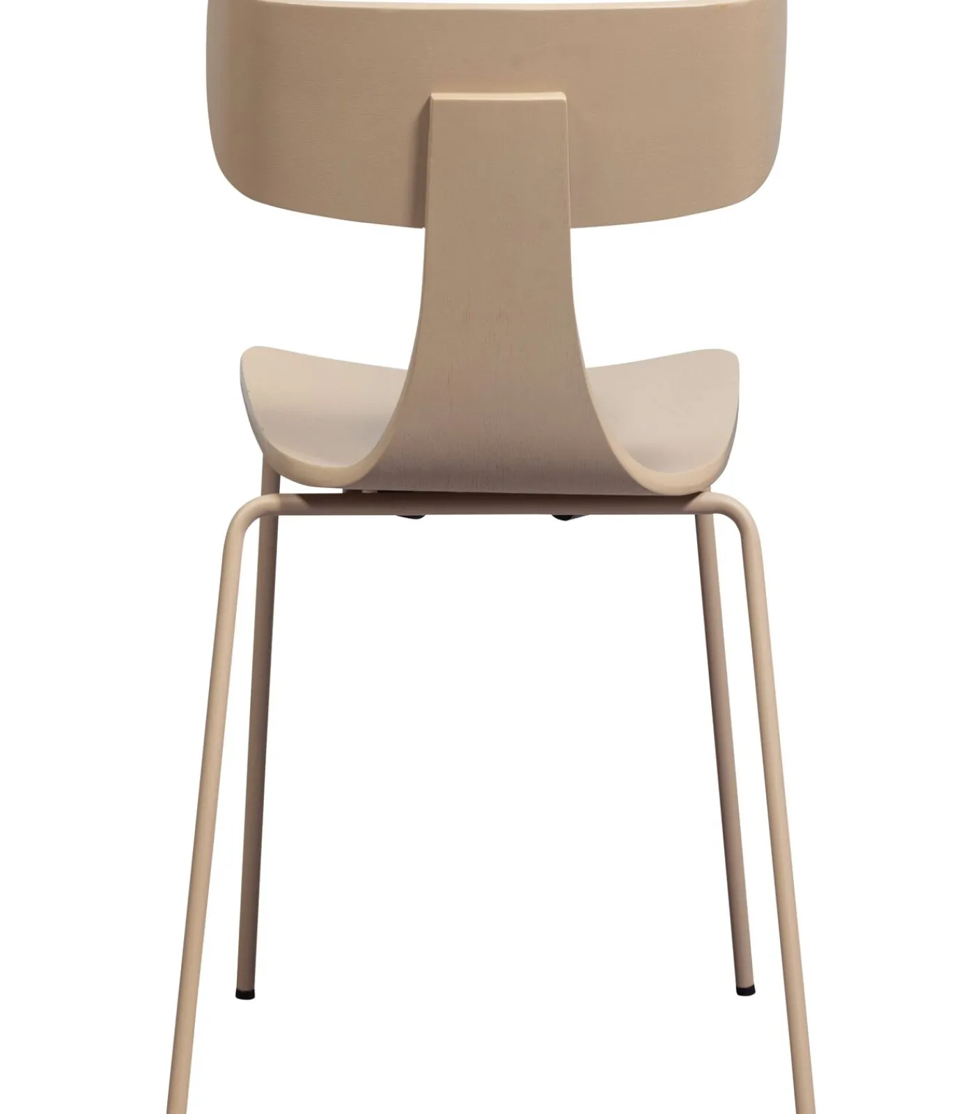 Best Form Eetkamerstoelen - Hout/Metaal - Zand - Set van 6 Stoelen