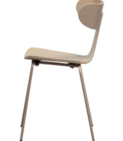 Best Form Eetkamerstoelen - Hout/Metaal - Zand - Set van 6 Stoelen
