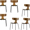 Discount Form Eetkamerstoelen - Hout - Bruin - Set van 6 Stoelen