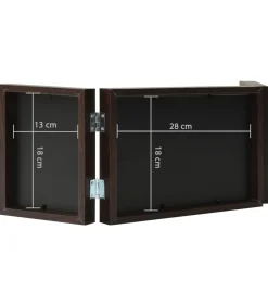 New Fotolijst drieluik 28x18 cm+2x(13x18 cm) bruin Fotolijsten