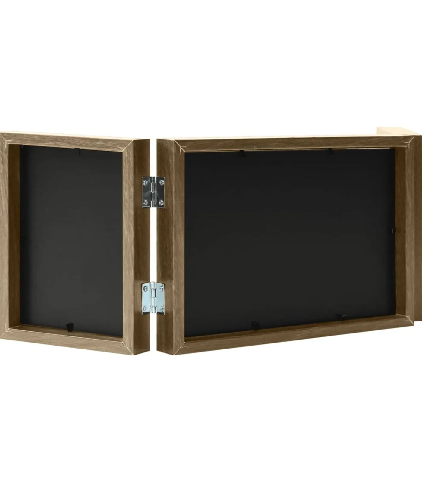 vidaXL Fotolijst drieluik 28x18 cm+2x(13x18 cm) lichtbruin