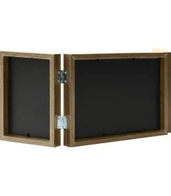 vidaXL Fotolijst drieluik 22x15 cm+2x(10x15 cm) lichtbruin
