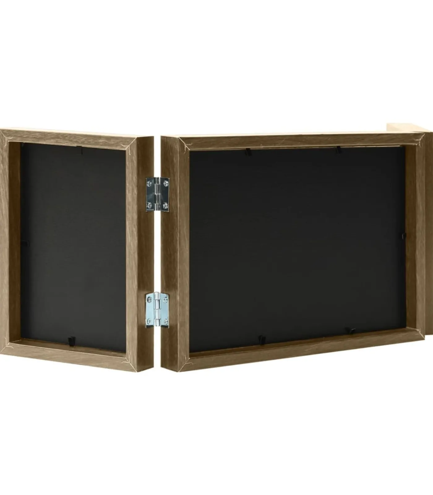 vidaXL Fotolijst drieluik 22x15 cm+2x(10x15 cm) lichtbruin