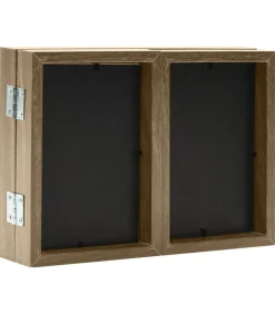 vidaXL Fotolijst drieluik 22x15 cm+2x(10x15 cm) lichtbruin