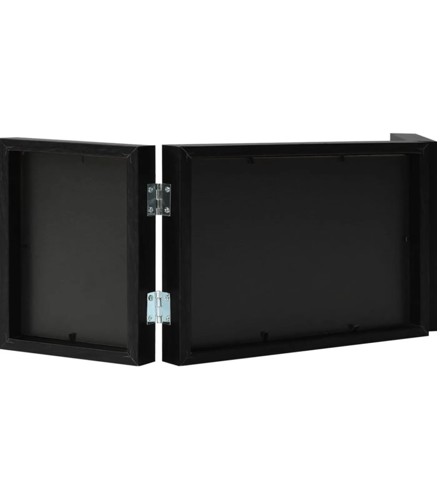 vidaXL Fotolijst drieluik 28x18 cm+2x(13x18 cm) zwart
