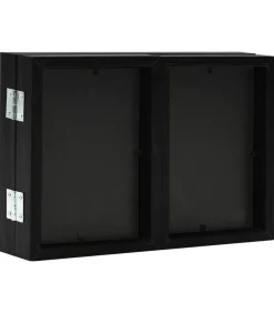 vidaXL Fotolijst drieluik 28x18 cm+2x(13x18 cm) zwart