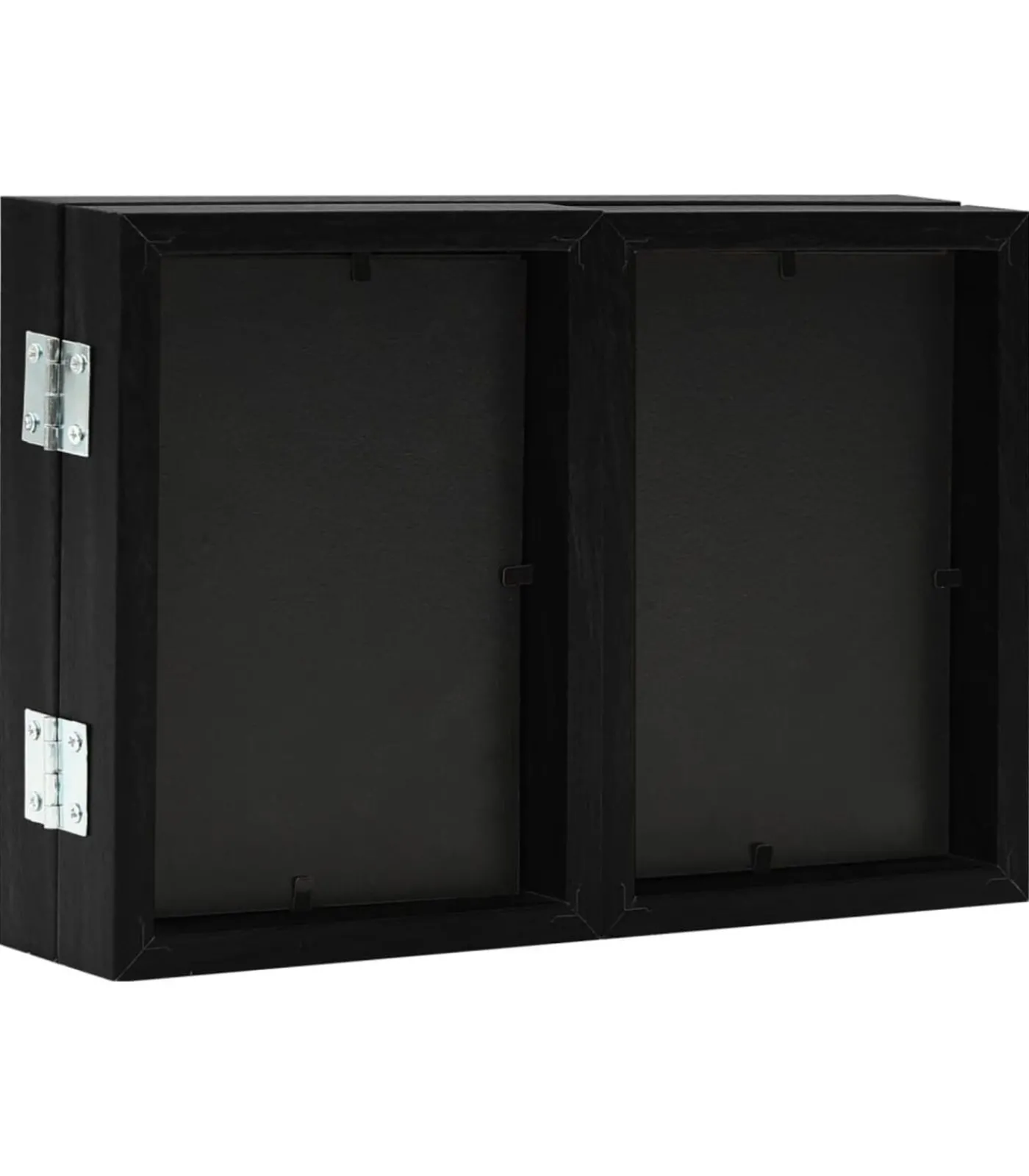 vidaXL Fotolijst drieluik 28x18 cm+2x(13x18 cm) zwart