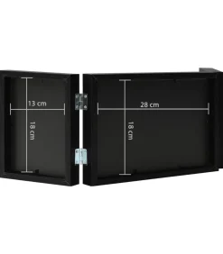 vidaXL Fotolijst drieluik 28x18 cm+2x(13x18 cm) zwart