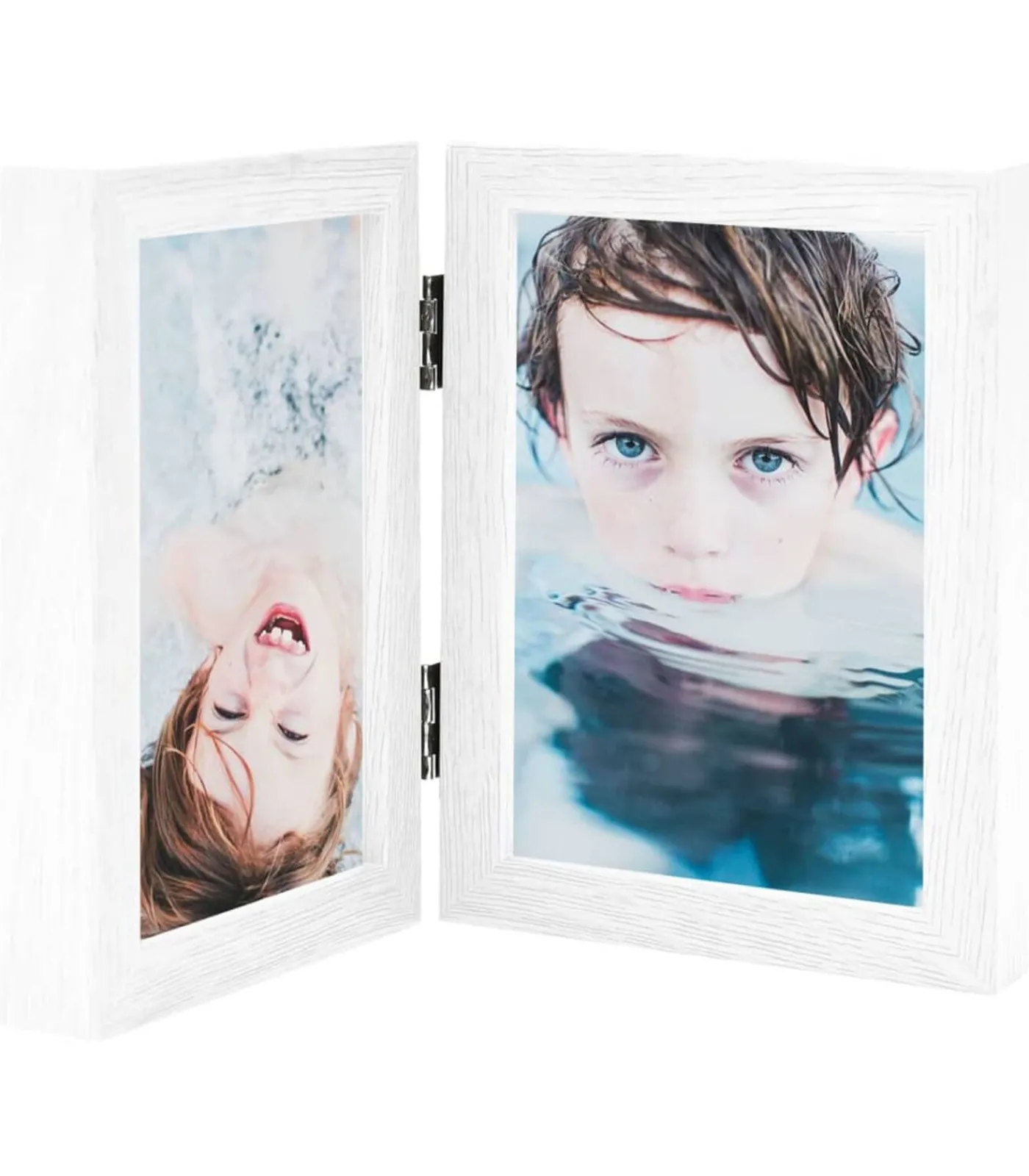 vidaXL Fotolijst tweeluik 2x(10x15 cm) wit