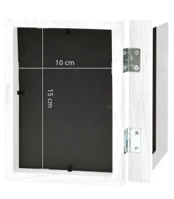 vidaXL Fotolijst tweeluik 2x(10x15 cm) wit
