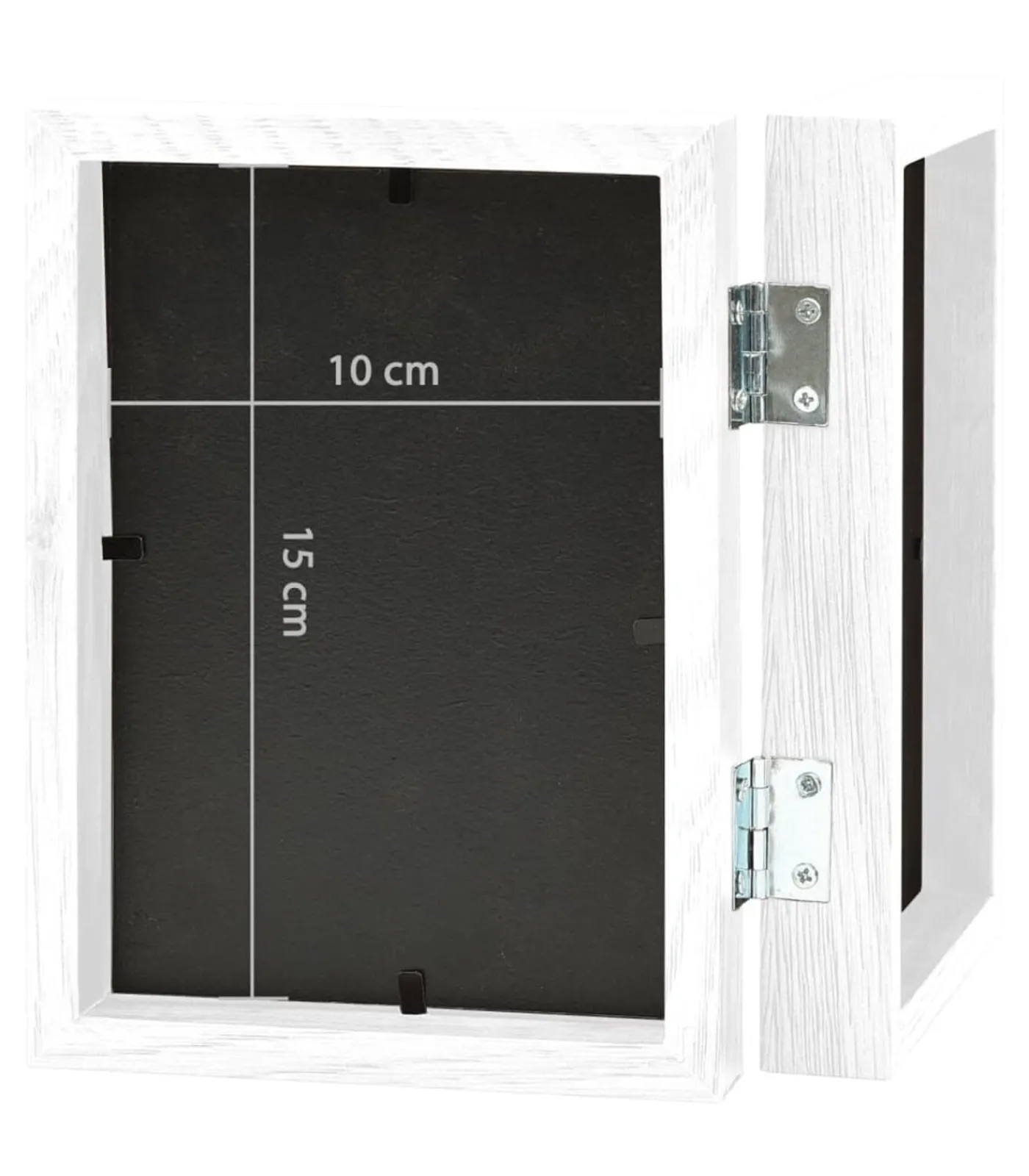 vidaXL Fotolijst tweeluik 2x(10x15 cm) wit