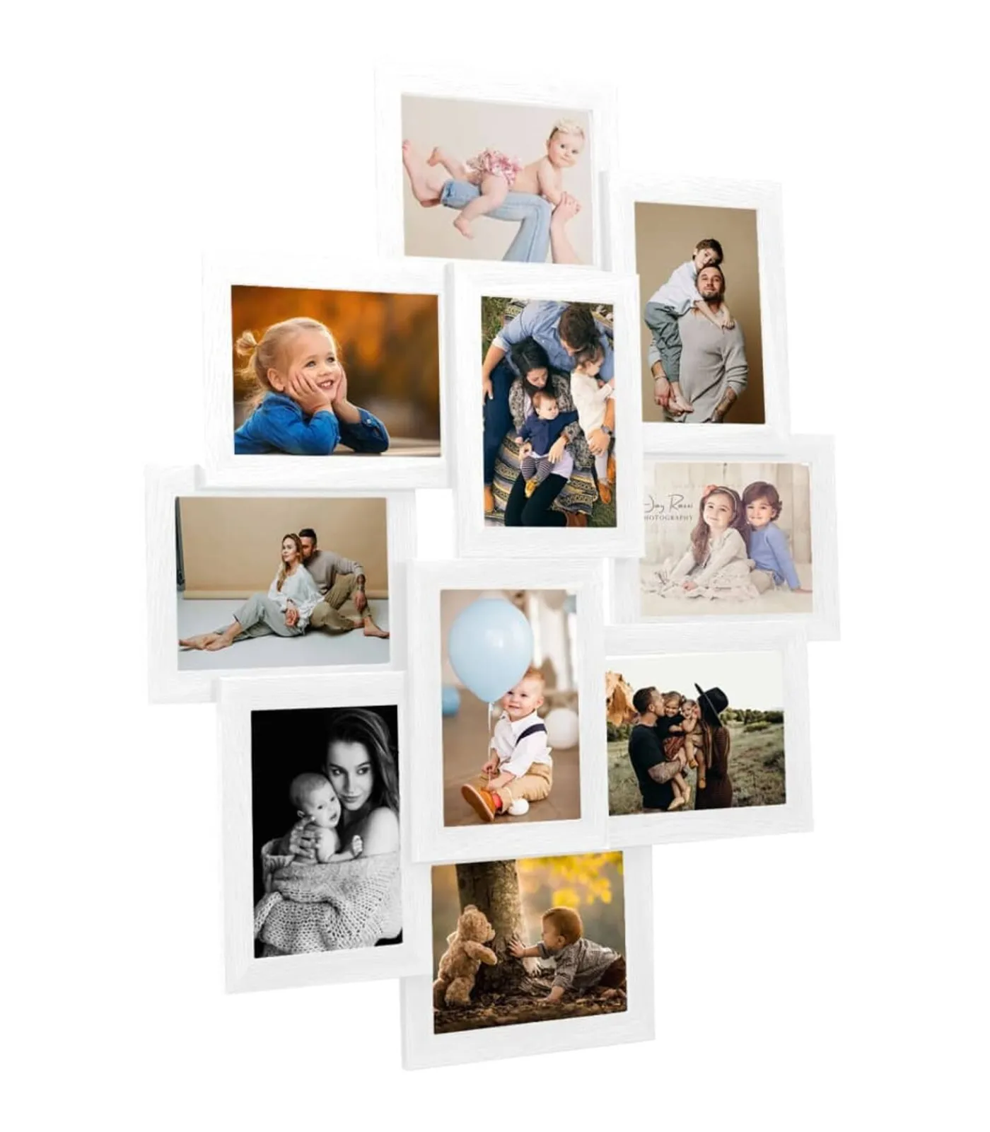 Discount Fotolijst voor 10x(13x18 cm) foto MDF wit Fotolijsten