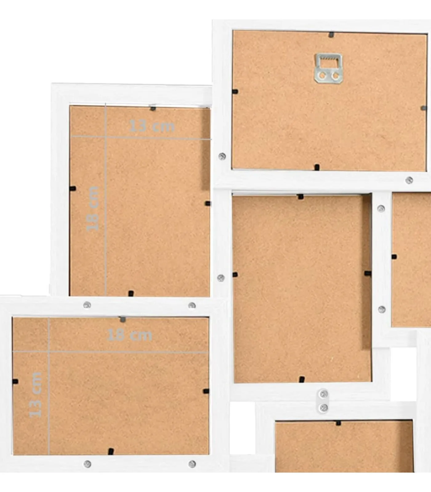 Discount Fotolijst voor 10x(13x18 cm) foto MDF wit Fotolijsten