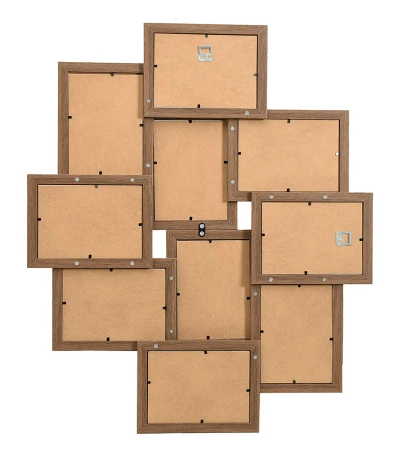 vidaXL Fotolijst voor 10x(10x15 cm) foto MDF lichtbruin