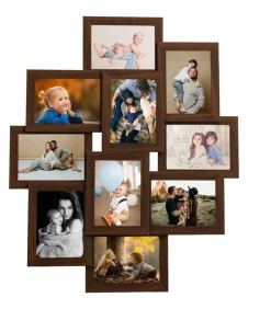 Clearance Fotolijst voor 10x(13x18 cm) foto MDF donkerbruin Fotolijsten