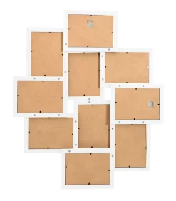 vidaXL Fotolijst voor 10x(10x15 cm) foto MDF wit