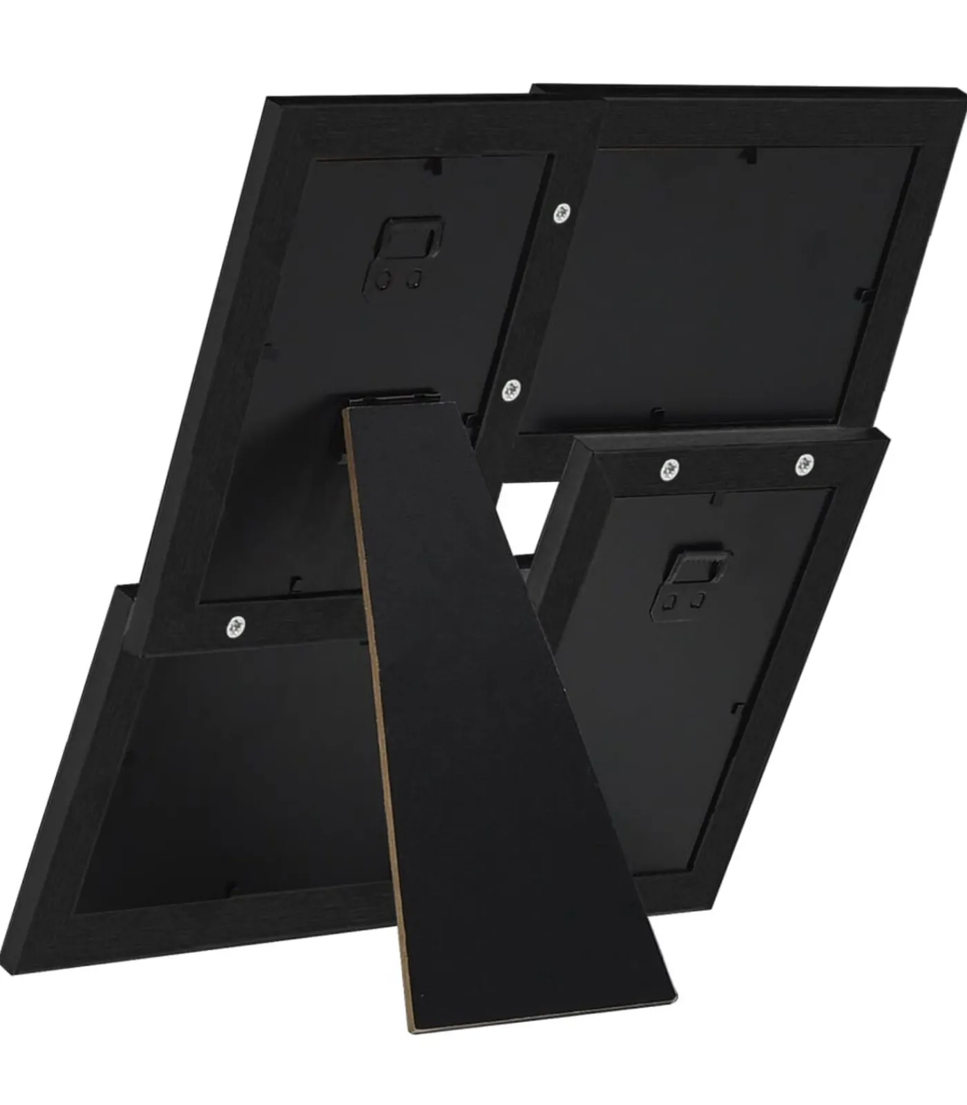 vidaXL Fotolijst voor 4x(10x15 cm) foto MDF zwart