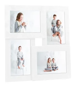 Discount Fotolijst voor 4x(13x18 cm) foto MDF wit Fotolijsten