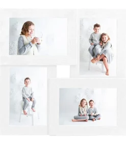 vidaXL Fotolijst voor 4x(10x15 cm) foto MDF wit