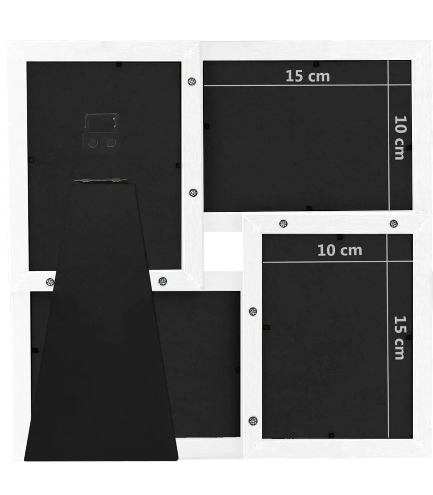 vidaXL Fotolijst voor 4x(10x15 cm) foto MDF wit