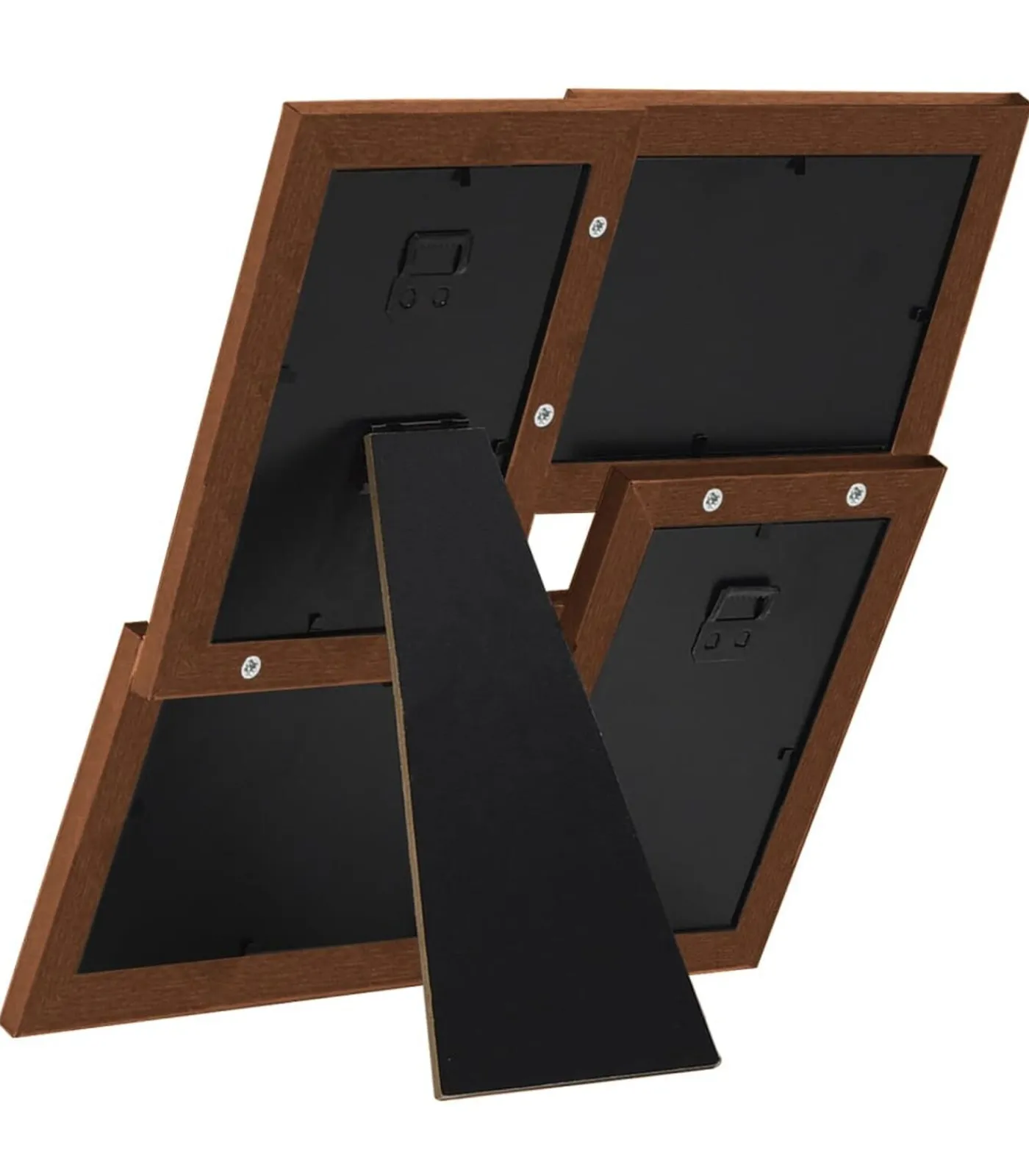 vidaXL Fotolijst voor 4x(10x15 cm) foto MDF donkerbruin