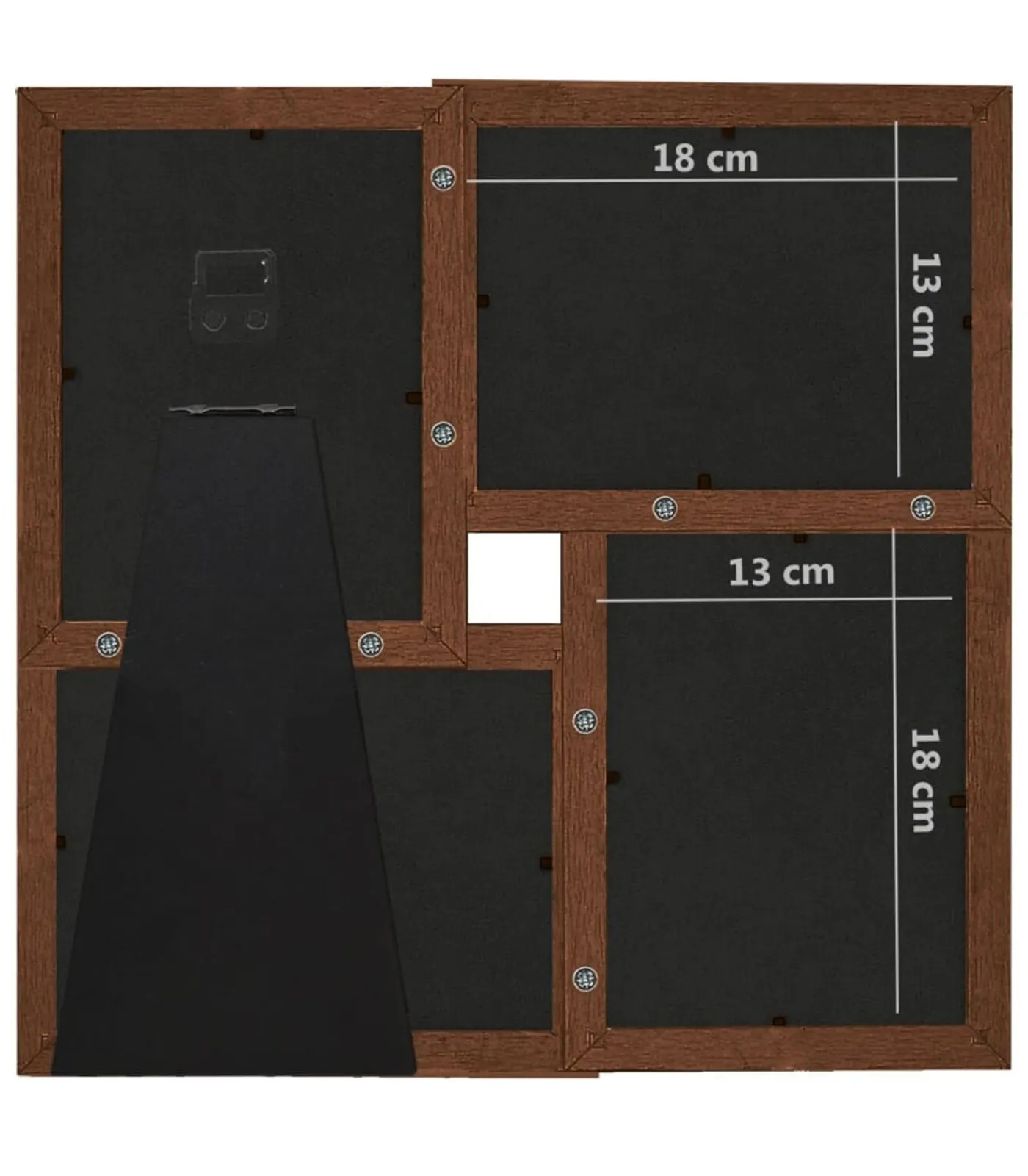 Outlet Fotolijst voor 4x(13x18 cm) foto MDF donkerbruin Fotolijsten