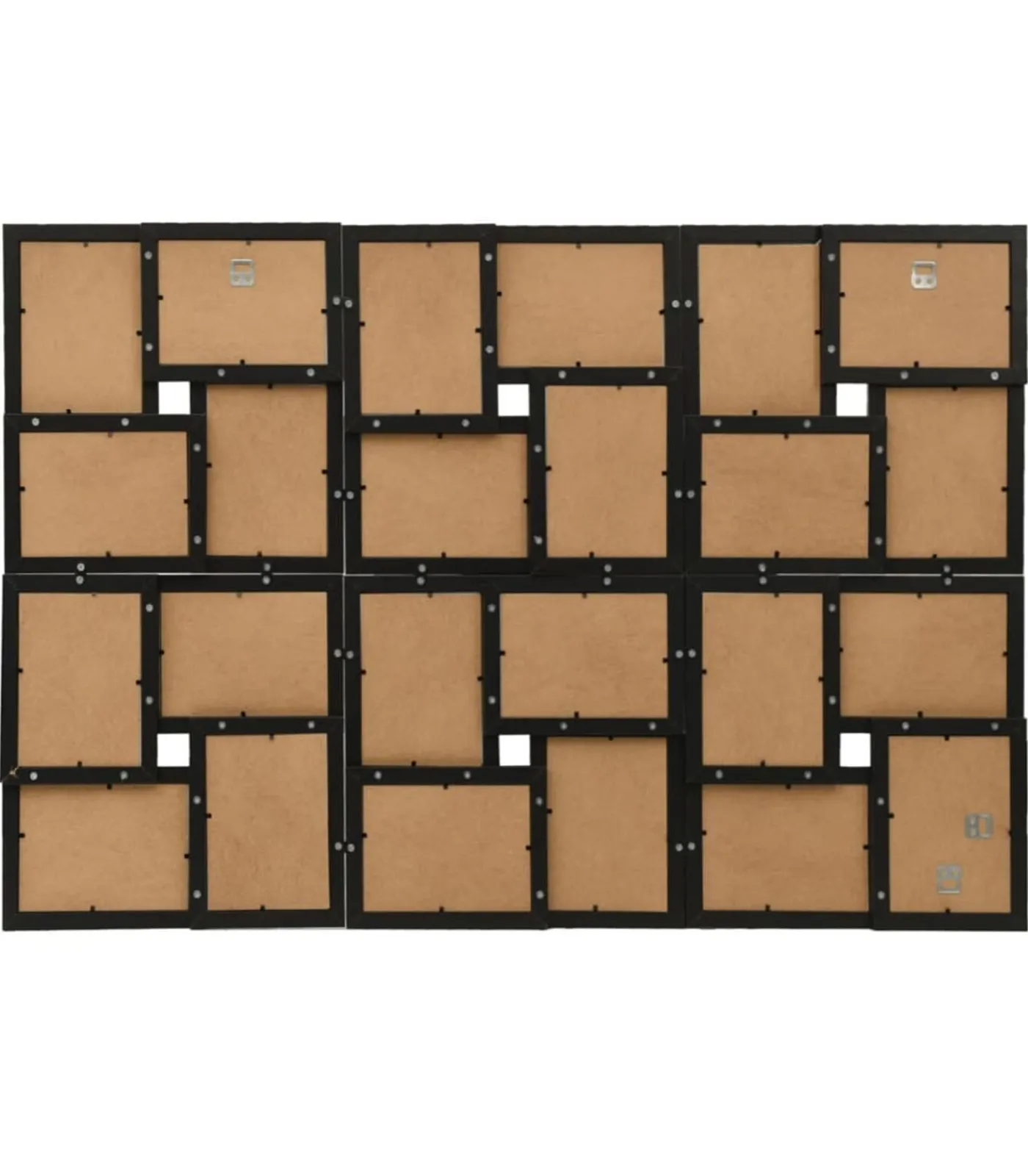 vidaXL Fotolijst voor 24x(10x15 cm) foto MDF zwart