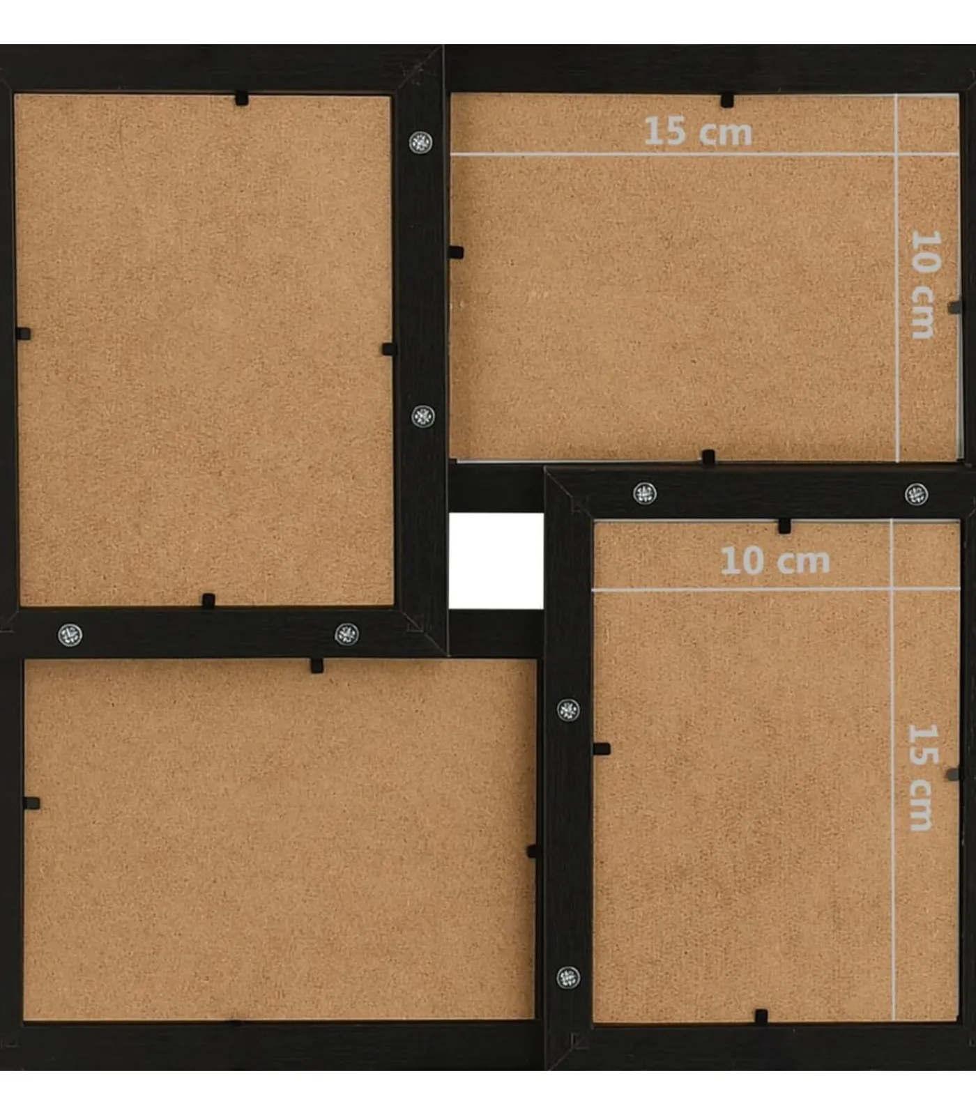 vidaXL Fotolijst voor 24x(10x15 cm) foto MDF zwart