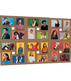 vidaXL Fotolijst voor 24x(13x18 cm) foto MDF lichtbruin