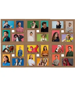 vidaXL Fotolijst voor 24x(13x18 cm) foto MDF lichtbruin