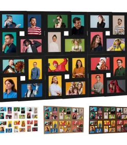 vidaXL Fotolijst voor 24x(13x18 cm) foto MDF lichtbruin