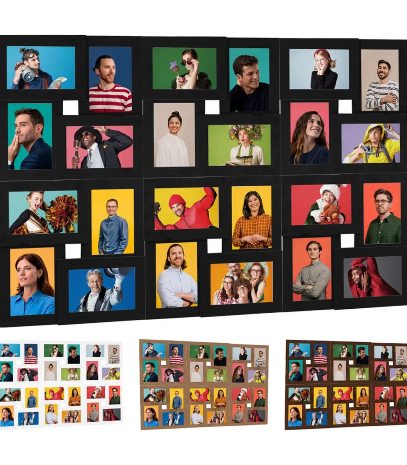 vidaXL Fotolijst voor 24x(13x18 cm) foto MDF lichtbruin