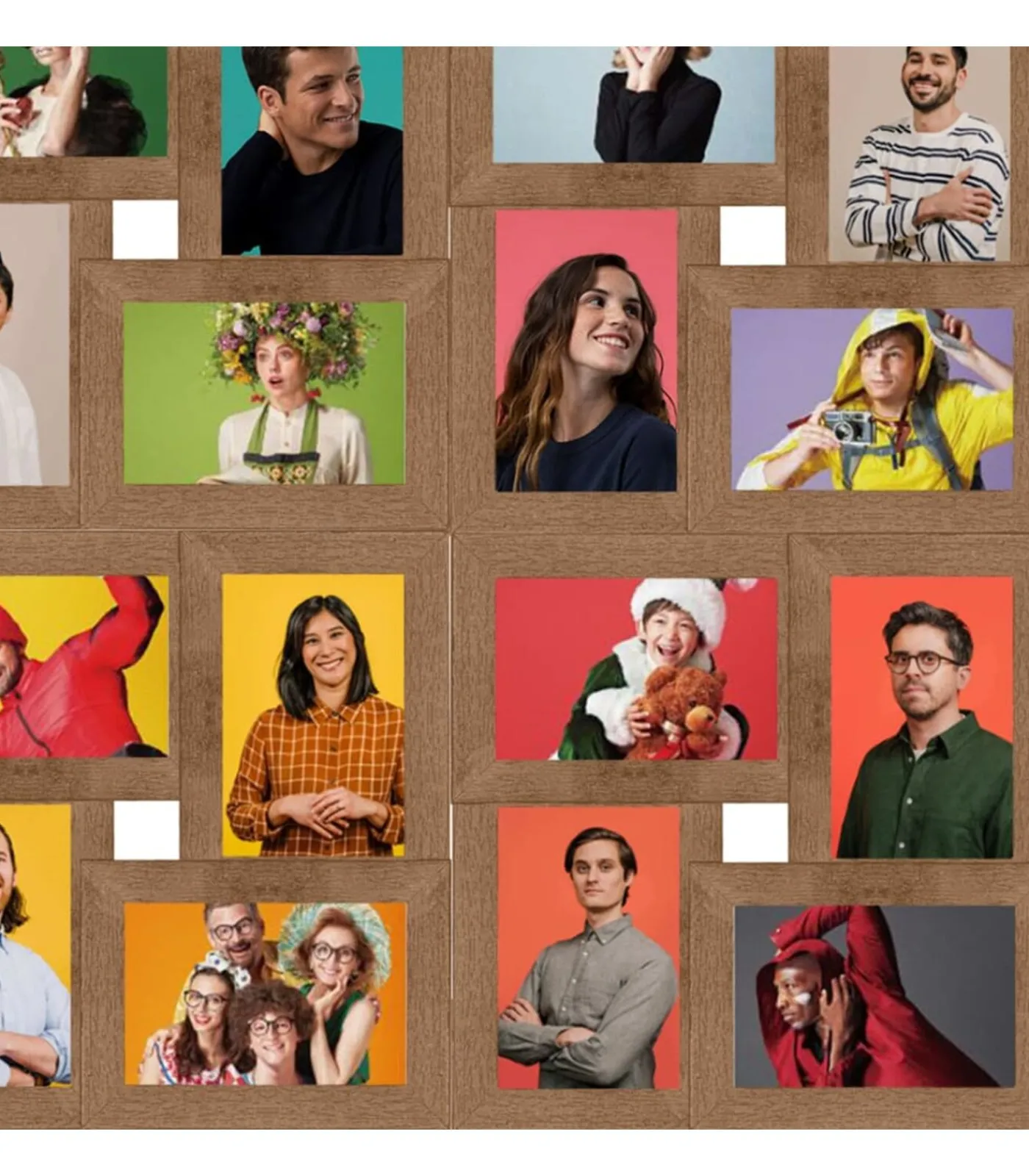 vidaXL Fotolijst voor 24x(13x18 cm) foto MDF lichtbruin