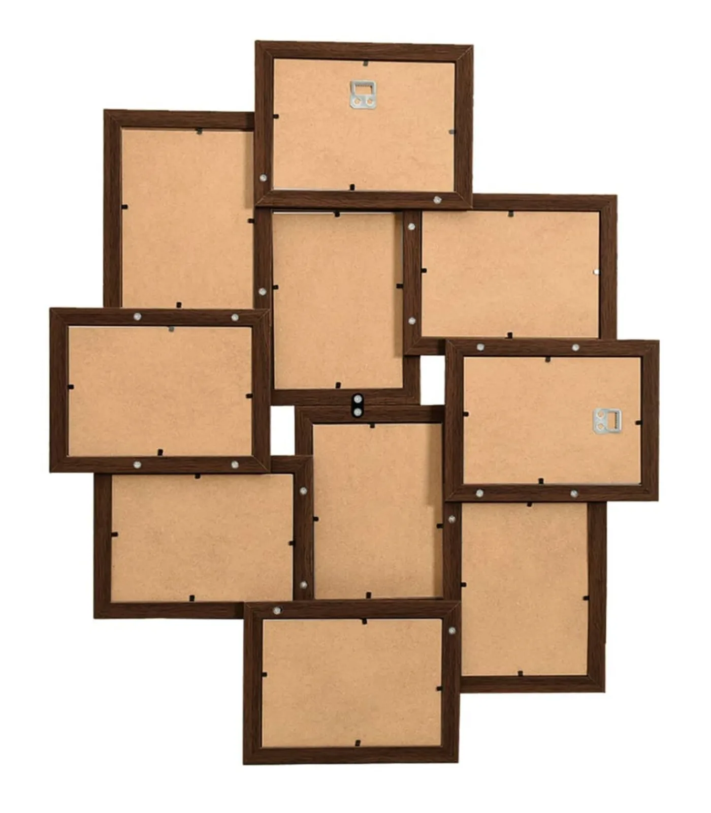 Sale Fotolijst voor 10x(10x15 cm) foto MDF donkerbruin Fotolijsten