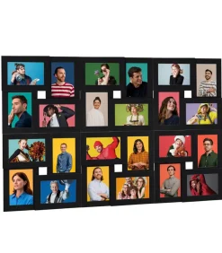 New Fotolijst voor 24x(13x18 cm) foto MDF zwart Fotolijsten