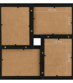 New Fotolijst voor 24x(13x18 cm) foto MDF zwart Fotolijsten