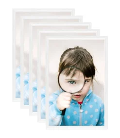 vidaXL Fotolijsten 5 st voor tafel 21x29,7 cm MDF wit