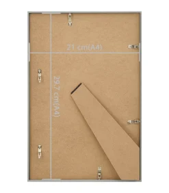 vidaXL Fotolijsten 3 st voor tafel 21x29,7cm MDF zilverkleurig